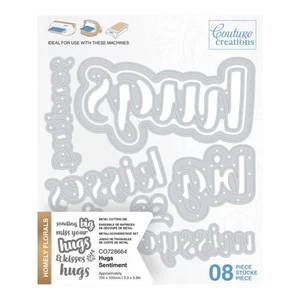 Miss Your Big Hugs Sentiment Dies Set 8 Pcs Couture Creations - Imagen 1 de 3