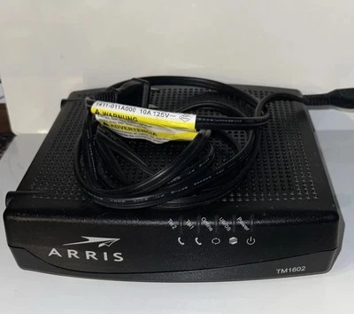 Arris TM1602A Docsis 3.0 Telephony Cable Modem  W/POWER ADAPTER - Image 1 of 2
