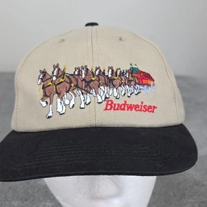 VINTAGE Budweiser Bud Clydesdale Horses Strapback Hat Beer USA K Products - Picture 1 of 10