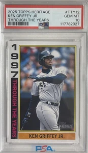 Ken Griffey Jr. PSA-10/POP-1. Topps Heritage Through The Years 2025 #TTY-12 - Imagen 1 de 4
