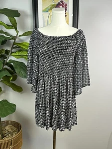 August Seidentop Geo Rad Print Stretch Tunika L - Bild 1 von 10