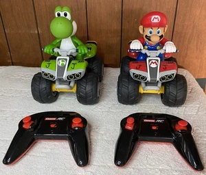 Carrera RC Nintendo Mario Kart 8 Super Mario Bros 4-wheelers Yoshi And Mario - Picture 1 of 23