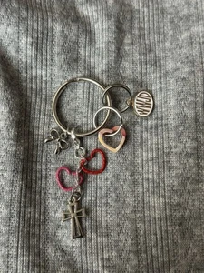 Handmade, Christian Keychain With Pink And Red Accents - Picture 1 of 2