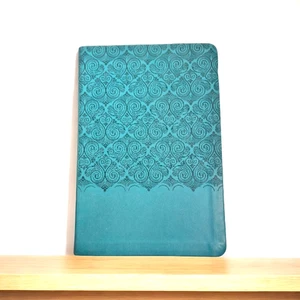 Holy Bible NIV Zondervan Super Giant Print Reference Bible Leathersoft Teal - Picture 1 of 12