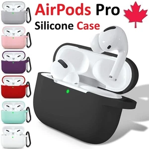AirPods Pro 1st/2nd Gen 2019/2022/2023 Silicone Case Cover Belt Clip Carabiner - Picture 1 of 16