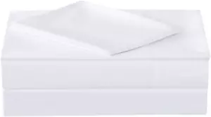 Queen Size Percale Bed Sheets, 200 Thread Count Cotton Polyester Blend Sheet Set - Picture 1 of 9