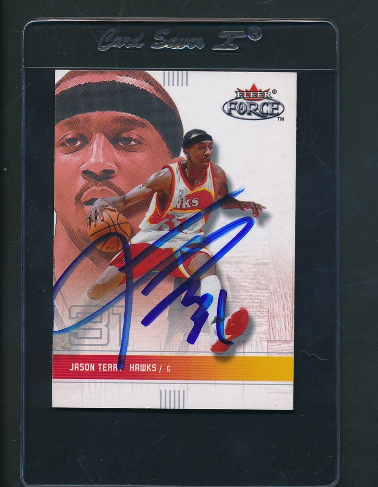 2001/02 Fleer Force #85 Jason Terry Hawks Signed Auto *A6498 - Image 1 of 1