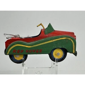 Vintage Red Rover Metal Pedal Car Toy Christmas Ornament - Picture 1 of 7