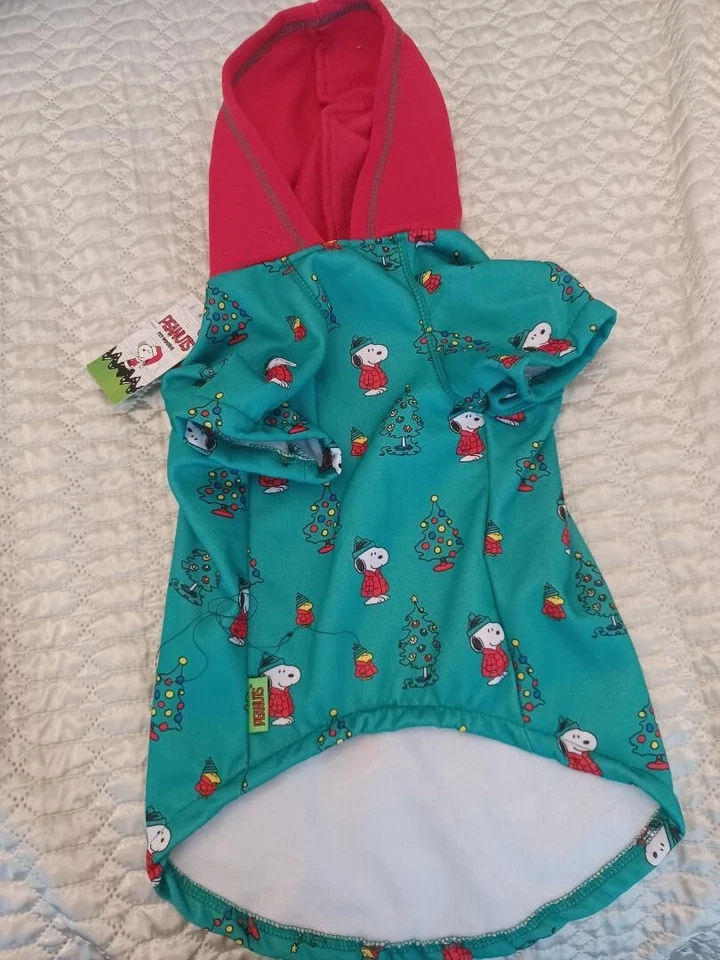 PEANUTS SNOOPY WOODSTOCK NAVIDAD MASCOTA SUDADERA CON CAPUCHA PERRO TALLA GRANDE ¡NUEVA CON ETIQUETAS! Foto 1 de 1
