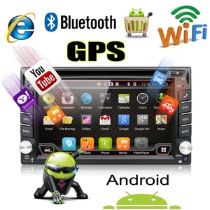 Doppel 2Din 6.2" Android Autoradio 4.4 Auto GPS NAVI DVD Player BT RDS USB+WIFI - Bild 1 von 6