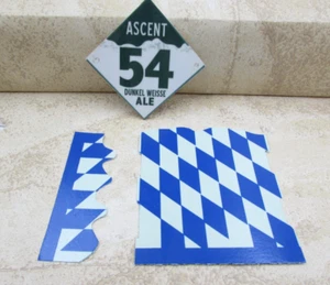 3 Pc Ascent 54 Dunkel Weisse Ale, Sticker Decal, Bar, Fridge, For Tap Handle - Picture 1 of 8