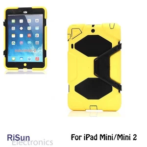 For iPad mini 1 2 3 Heavy Duty Shock Proof Yellow case & screen protector - Picture 1 of 5