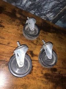 Lot Of 3-Caster Wheels-3โ Wheels & 1โ Stem -Wagner- - Picture 1 of 4