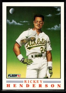 1991 Fleer Pro Visions Factory Ricky Henderson Oakland Athletics #2