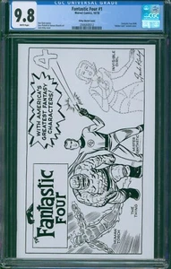 Fantastic Four #1 Kirby boceto cubierta gema oculta CGC 9.8 - Imagen 1 de 2
