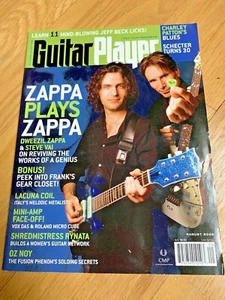 Aug 2006 GUITAR PLAYER Magazine - ZAPPA PLAYS ZAPPA / CHARLIE PATTON / SCHECTER - Picture 1 of 11