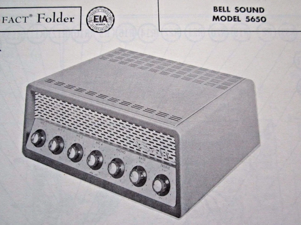 AMPLIFICADOR BELL SOUND 5650 AMP PHOTOFACT Foto 1 de 1