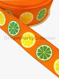 1-1/2" WIRED GROSGRAIN LEMONS AND LIMES Design 10 Yd Ribbon - Picture 1 of 1