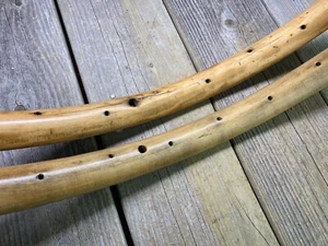 LLANTAS DE MADERA DE BICICLETA ANTIGUA DE COLECCIÓN CUBIERTA 32H LLANTAS DE MADERA ANTIGUAS DE COLECCIÓN - Imagen 1 de 10