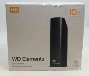 WD ELEMENTS 10 TB DESKTOP EXTERNAL HARD DRIVE HDD - NEW BOXED - Afbeelding 1 van 2