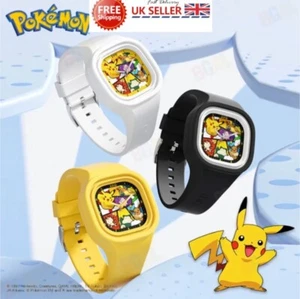Pokemon Pikachu Uhr für Kinder Jungen Mädchen Schule Sport Silikon Uhr Geschenk NEU - Bild 1 von 25