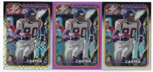 Chris Carter 2024 TOPPS CHROME X-FRACTOR + PINK REFRACTOR + LOT #119 VIKINGS - Picture 1 of 2