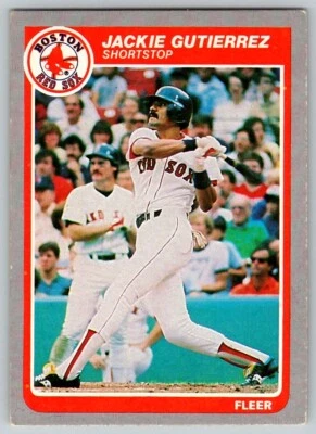 1985 FLEER JACKIE GUTIERREZ RC BOSTON RED SOX #160 - Image 1 of 2