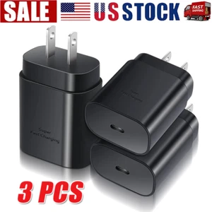 25W USB C Fast Wall Charger Type C Charger Block Samsung Galaxy S23/22/21/20 - Picture 1 of 16