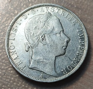 AUSTRIA FRANZ JOSEPH I 1 FLORINT 1 FLORIN 1858 A MBC+/EBC- - Bild 1 von 2