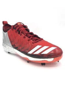 Adidas Boost Icon 3 Mens Size 13.5 Metal Baseball Cleats Red Silver White BY3682 - Picture 1 of 10
