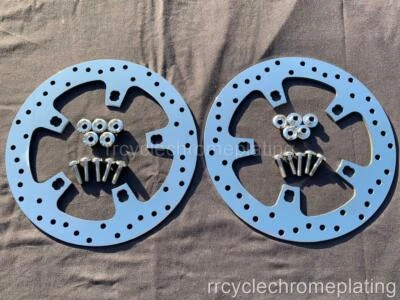 Harley Polished Front Brake 11.8 Enforcer Rotors 14-24 Touring w/ Bolts Prodigy - Image 1 of 4