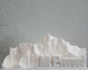 Topographic 3D Map Relief Model Topography Mt Everest K2 Fuji Denali Mountain - Picture 1 of 3
