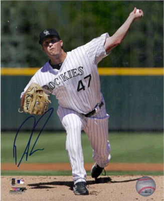 Foto autografiada/firmada de Drew Pomeranz de los Colorado Rockies 8x10 12781 Foto 1 de 2