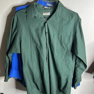 Camisa Van Heusen Ajustada con Botones - Lote de 4 - 3 Rayas y 1 Sólida - Talla 17 Foto 1 de 4