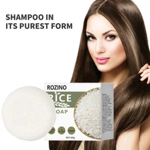 Rice Water Protein Shampoo Bar Soap Moisturizing Anti Regrowth Hair Loss Y5Q0 - Foto 1 di 12