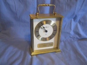 HOWARD MILLER Carriage Clock Brass Case West Germany HECHINGER QUARTZ W. Germany - Picture 1 of 24