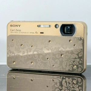 SONY Cyber Shot DSC-T99D 14.1MP 4x Compact Digital Camera Rare! Gold From Japan - Picture 1 of 10