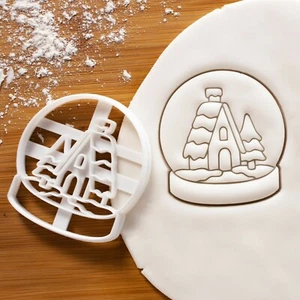 Snow Globe cookie cutter | Merry Christmas xmas snowglobe snowdome biscuit - Picture 1 of 6