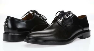 GIVENCHY Mens Black Leather Oxford Studded Spike Dress Shoes Size 46 NEW! 229264 - Picture 1 of 7