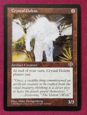 Magic The Gathering MIRAGE CRYSTAL GOLEM single artifact card MTG