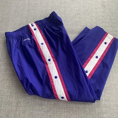 Spalding TEAR-AWAY PANTS Nylon Snap Purple Hot Pink X-Large Vintage 1980’s 90’s - Image 1 of 4