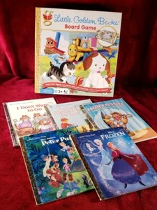 Little Golden Books Lot of 6: 5 Books (three Disney); 1 Board Game - Picture 1 of 11