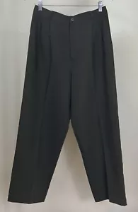 Christy Girl Black Pleated Dress Pants Size 12 Vintage 5095 - Picture 1 of 3