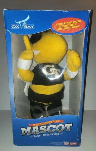 Georgia Tech University Mascot Musical 14" Plush Buzz Bee Yellow Jackets Oxbay Cover