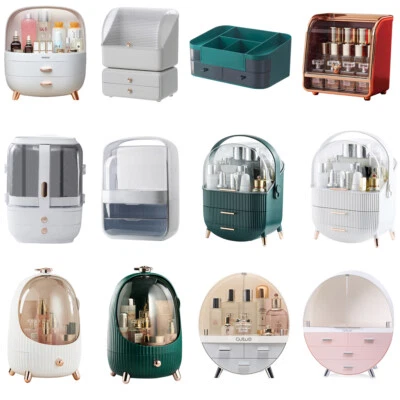 DREAM-HOMELIVING Large Capacity Cosmetic Storage Box Dustproof Skin Care Product Makeup Organizer