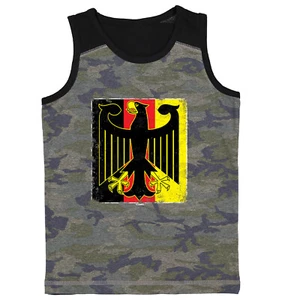 German Eagle - Deutschland Germany Country Symbol Youth Contrast Tank Top - Picture 1 of 7