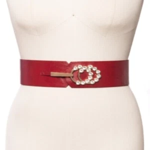 Inc International Concepts Embellished Stretch Belt Dark Red Xl