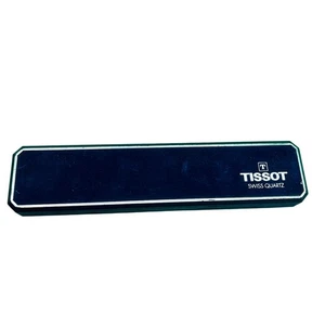 Vintage Tissot Uhrenbox Original Blau Lang Leder Samt - Nur Box - Bild 1 von 7