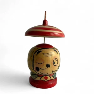 Hiroi Masaaki Spinning Top Hyottoko Doll Craft Figurine Japan Used  - Picture 1 of 5