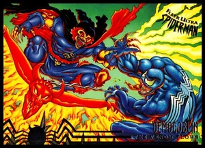 1995 Fleer Ultra Spider-Man #102 Venom vs Demogoblin | The Venom Flows - Bild 1 von 2